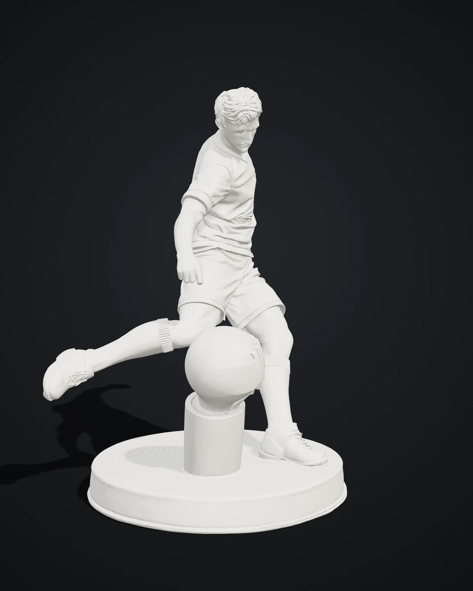 Statua personalizzata di un calciatore