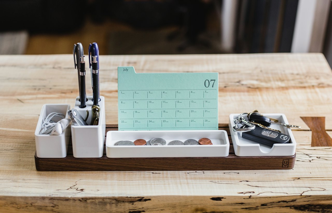 Organizer per Scrivania Design Ingranaggi