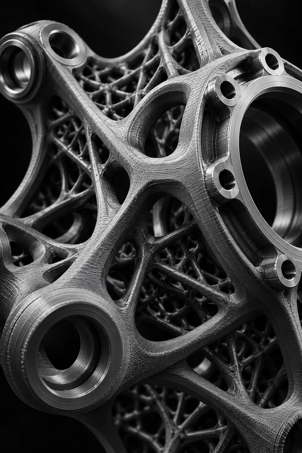 Prototipo a reticolo stampato in 3D, visto da vicino